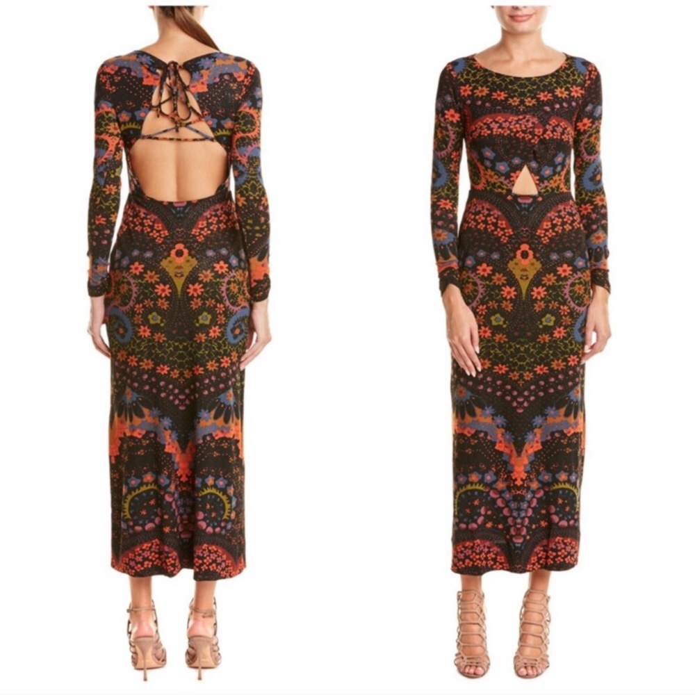 SOLD Free People “Far Out” cut out maxi dress